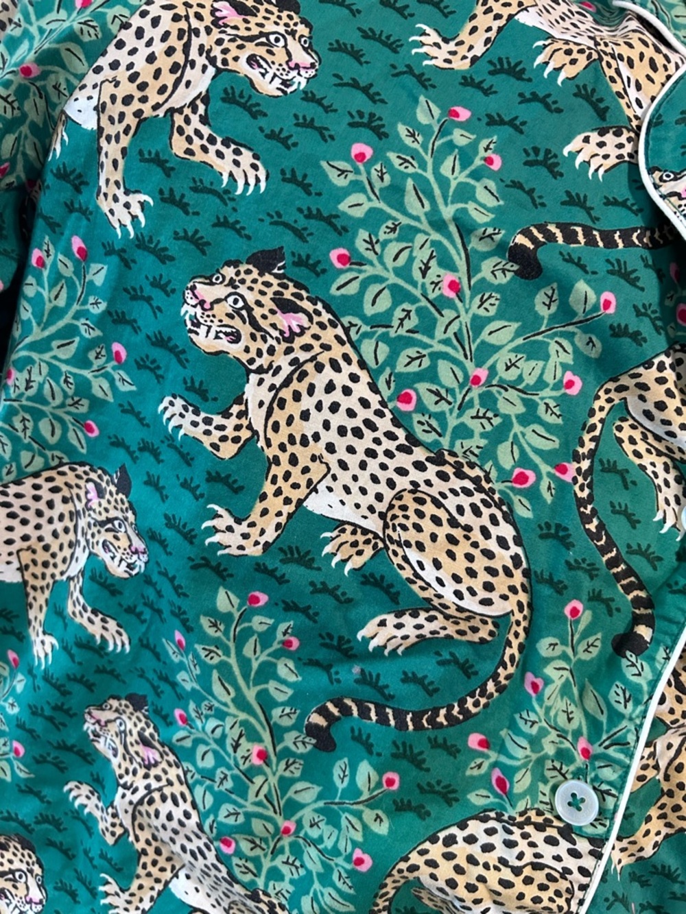 Printfresh Bagheera Leopard 🐆 Pajama Top woman’s size XL - Picture 2 of 6
